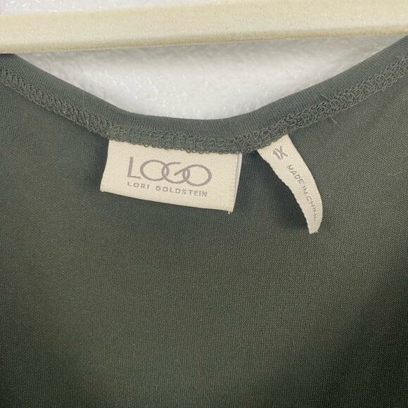 LOGO by Lori Goldstein Olive Rayon Tank - Picture 9 of 10